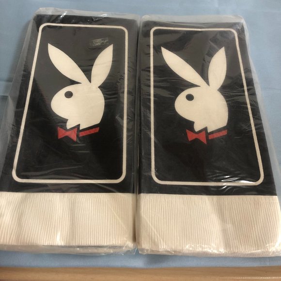 Unique Industries Set of 32 Playboy Dinner Napkins 3 Ply 17"x17" #F0 - Picture 1 of 2